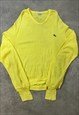 VINTAGE IZOD LACOSTE KNITTED JUMPER 90S SWEATER WITH LOGO