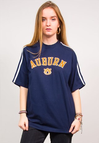 ADIDAS VINTAGE 90'S NAVY BLUE AUBURN UNIVERSITY T-SHIRT