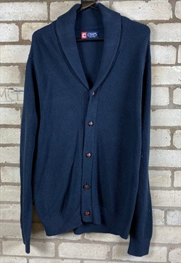 Navy Chaps Knitwear Cardigan Jumper Women's Medium