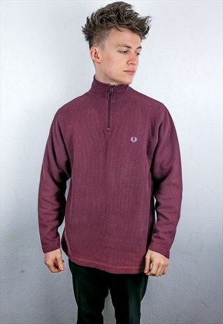 VINTAGE FRED PERRY 1/4 ZIP SWEATSHIRT
