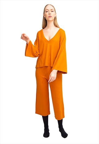 RUST PALAZZO PANTS