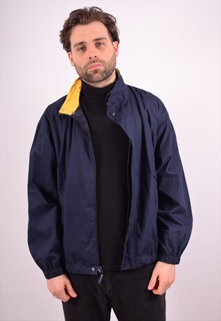 CHAPS MENS VINTAGE TRACKSUIT TOP JACKET XXL BLUE 90S