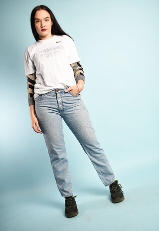 VINTAGE 90'S RETRO HIGHWAISTED WRANGLER DENIM JEANS IN BLUE