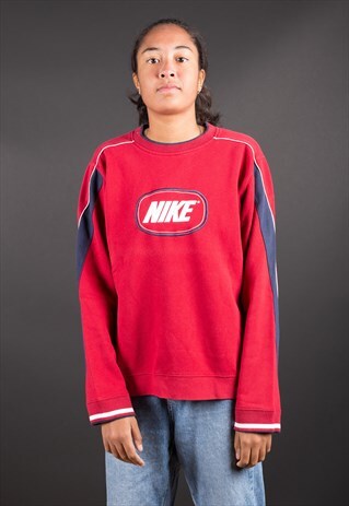 RED BIG LOGO SPELL OUT NIKE SWEATSHIRT