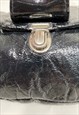 60'S LADIES VINTAGE PVC BLACK ADJUSTABLE SHOULDER BAG