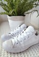 White Leather Low All Star Converse  UK3