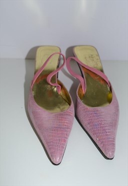 Vintage authentic Just Cavalli mules in baby pink