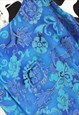 VINTAGE 70S BLUE FLORAL FLOWERY PAISLEY PATTERN MINI DRESS