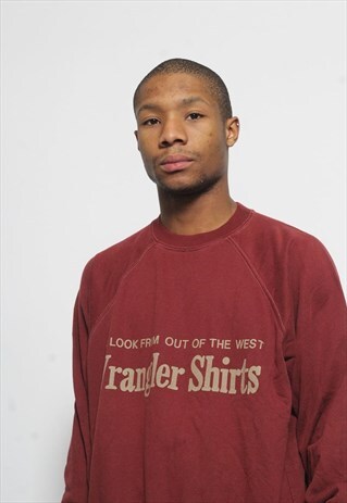 VINTAGE WRANGLER LOGO SWEATSHIRT RED