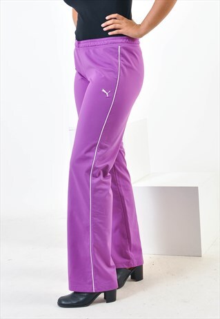 VINTAGE PUMA JOGGERS IN PURPLE