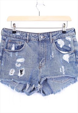 Vintage Denim Shorts Blue Mini Bottoms With Rips