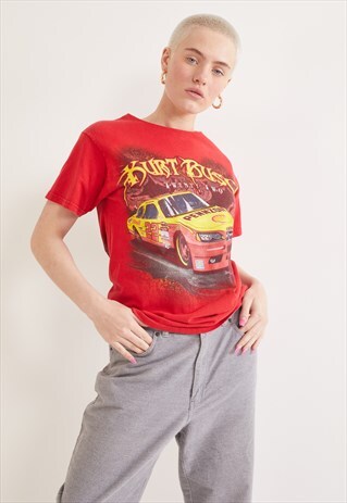 VINTAGE NASCAR GRAPHIC T-SHIRT RED