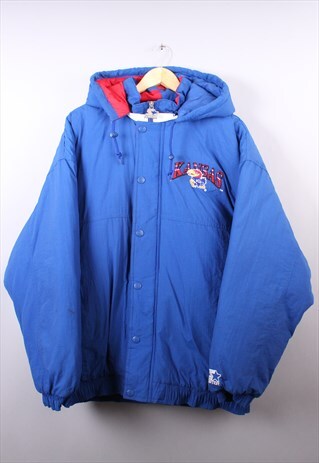 MENS VINTAGE STARTER KANSAS JAYHAWKS PUFFER JACKET