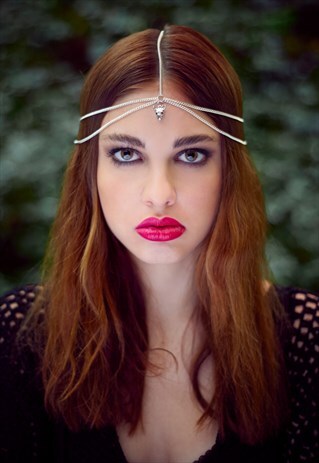 SILVER HEADCHAIN, BOHO HEADCHAIN, FESTIVAL HEADCHAIN