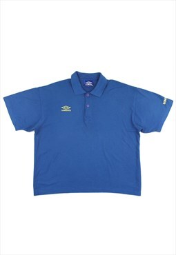 2000s Umbro Blue Polo Shirt