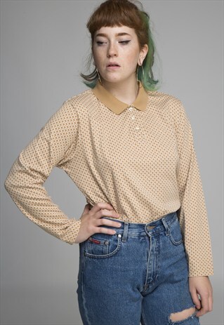 LONG SLEEVE MUSTARD POLO