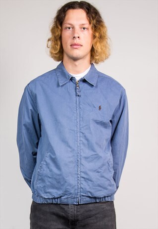 90'S VINTAGE RALPH LAUREN POLO BLUE BOMBER JACKET