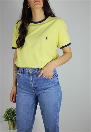 VINTAGE POLO RALPH LAUREN TSHIRT W LOGO FRONT