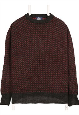 Woolrich 90's Crewneck Knitted Jumper Large Burgundy Red