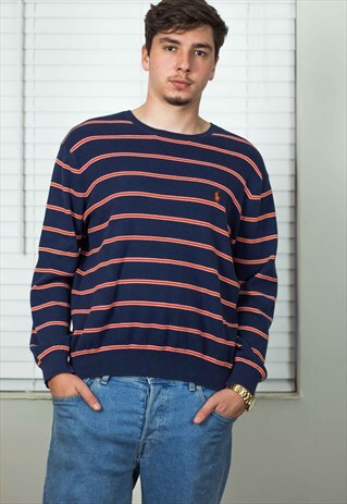 VINTAGE POLO RALPH LAUREN JUMPER SWEATER LOGO 90S XL 12.6