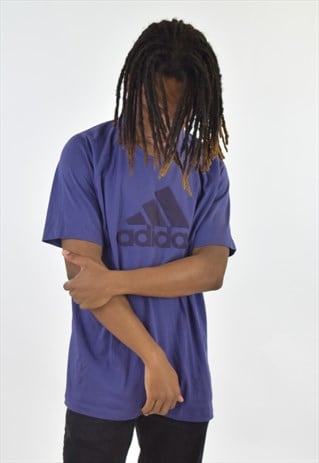 VINTAGE BLUE ADIDAS 90S SPORTS T SHIRT