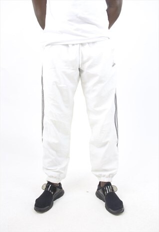 VINTAGE ADIDAS WHITE TRACKSUIT BOTTOMS
