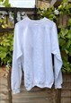 VINTAGE HANES 1990S WHITE BLANK SWEATSHIRT LARGE 