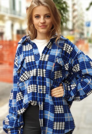 VINTAGE 90S MULTICOLOR FLEECE SHIRT