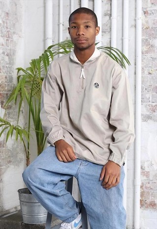 VINTAGE NORTH SAILS 1/4 ZIP TOP BEIGE