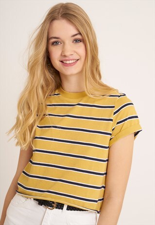 STRIPED CREW NECK T-SHIRT
