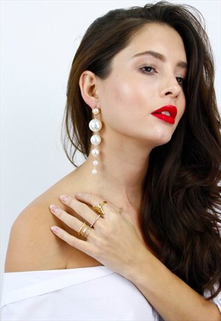PEARL DROP DANGLE EARRINGS