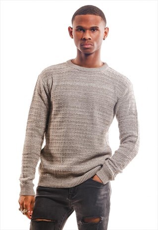 KNITTED SWEATER - GREY