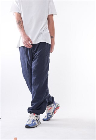 VINTAGE FILA TRACKSUIT JOGGER PANTS 90S NAVY BLUE