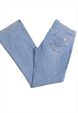 Carhartt Curvy Fit Jeans In Blue Size UK 10