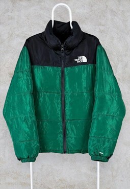 The North Face Green Nuptse Puffer Jacket 700 Down Fill XL