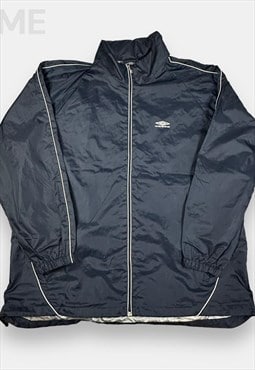 Umbro vintage navy blue windbreaker jacket size XXL