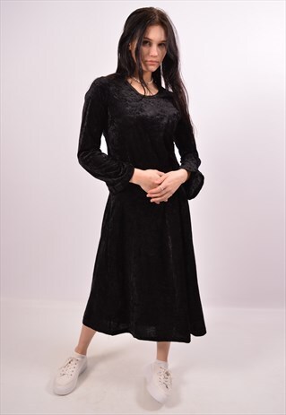 VINTAGE GUESS VELVET DRESS BLACK