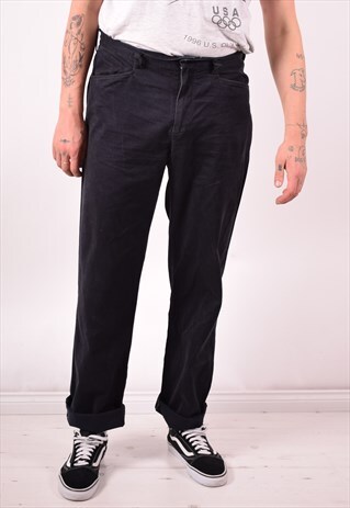 CALVIN KLEIN MENS VINTAGE TROUSERS W38 L34 BLACK 90S