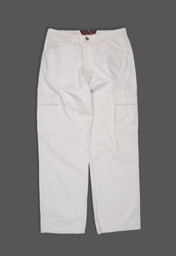 Vintage Y2K Heavyweight Cargo Trousers in White