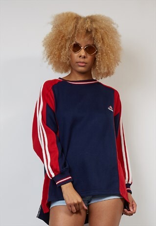 VINTAGE 90'S ADIDAS OVERSIZE TRICOLOUR SWEATSHIRT