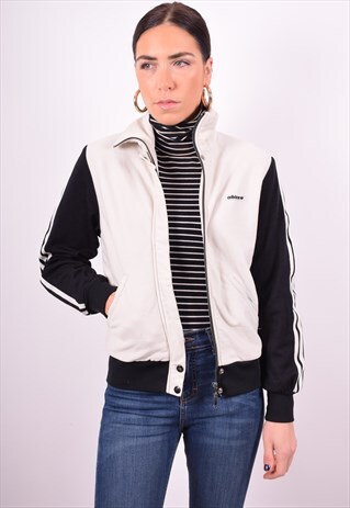 ADIDAS WOMENS VINTAGE TRACKSUIT TOP JACKET MEDIUM 90'S