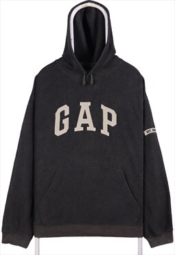 Vintage 90's Gap Fleece Jumper Spellout Logo Fleece Hooded
