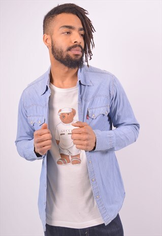 VINTAGE LEVI'S DENIM SHIRT BLUE