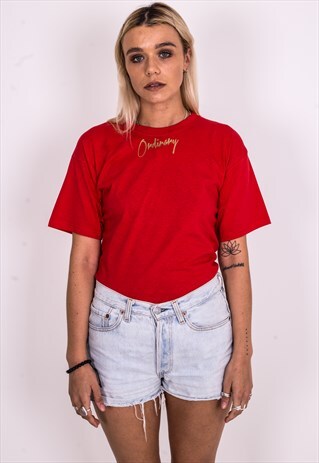 CLASSIC ORDINARY RED AND GOLD T-SHIRT