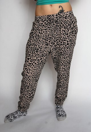 VINTAGE LEOPARD PRINT FESTIVAL TROUSERS