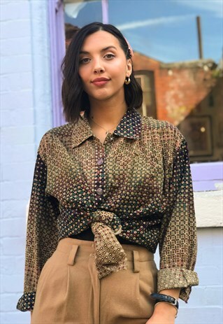 VINTAGE 90'S PATTERN BLOUSE
