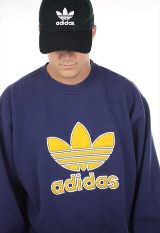 VINTAGE 90S ADIDAS BIG LOGO SWEATSHIRT JUMPER