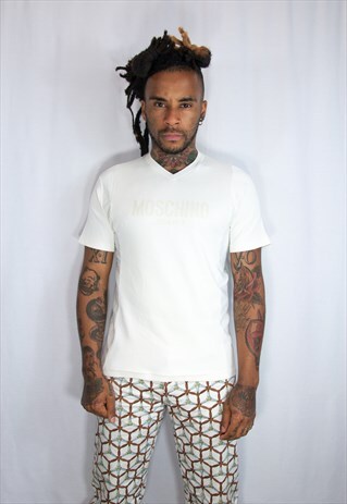 MOSCHINO VINTAGE WHITE T SHIRT