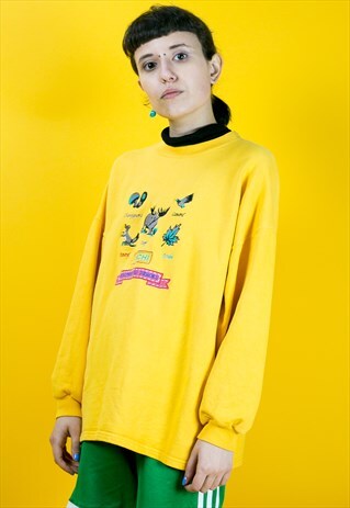 VINTAGE YELLOW SWEATSHIRT JUMPER