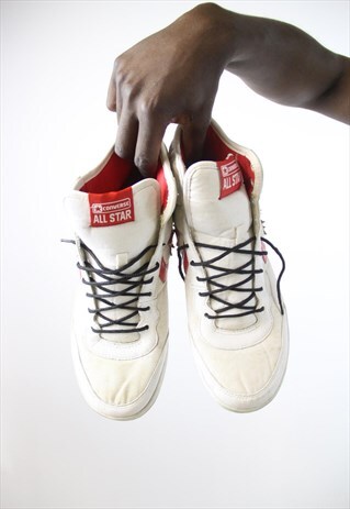 VINTAGE CONVERSE WHITE HIGH-TOP TRAINERS